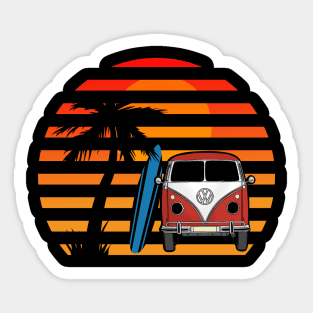 Surf at sunset Sticker